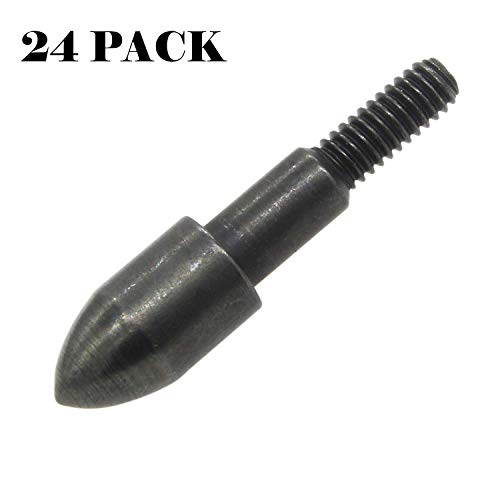 Maifield 24 Pack Archery Bullet Field Points 5/16 Inch 9/32 In 11/32 Inch Practice Heads Small Game Arrow Tips (100 Grain 5/16") #TOP3