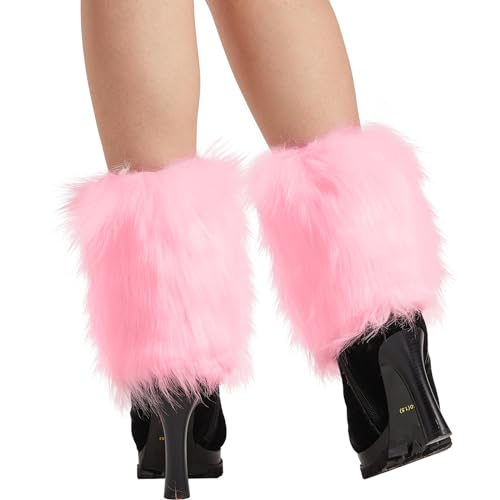Image of Nanxson Womens Fur Leg Warmer Winter Short Boot Cuffs Covers Sleeves TTW0071