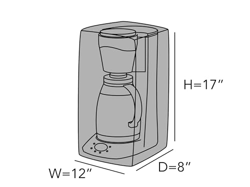 Image of Covermates Coffee Maker Cover, 12 inchW x 8 inchD x 17 inchH, Black