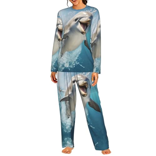 Pyjama dauphin femme pour stopper l'inconfort des nuits fraîches