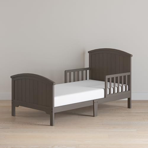 Child Craft Hampton Arch Top Toddler Bed for Kids with Guard Rails, Low to Ground Design, Made of Pinewood, Featuring Clean Lines to Match Any Décor (Dapper Gray) - Thumbnail 4