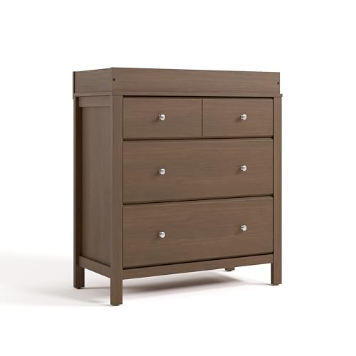 Storkcraft Horizon 3 Drawer Chest with Removable Changing Topper in Hazelnut