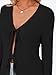 Trendy Queen Womens Tie Front Tops Fall Cardigan Sweaters 2025 Fashion Crochet Crop Beach Vacation Blouses Cute Casual Long Sleeve Outfits Y2K Lightweight Dressy Going Out Clothes Black L