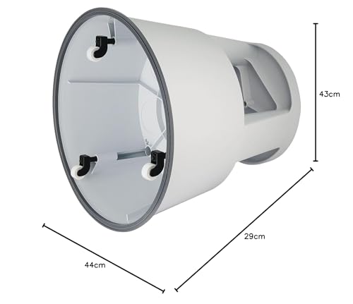 Foto von WEDO Rollhocker STEP aus bruchfestem Kunststoff - rollbarer Elefantenfuß Tritthocker, TÜV GS-geprüft, Made in Germany, rutschfest - Höhe ca. 43 cm, Tragkraft 150 kg, Farbe Lichtgrau