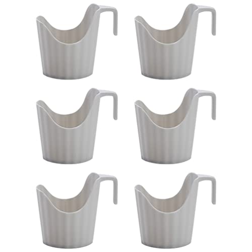 6Pcs Anti-Scalding Cup Holder with Handle for Coffee, Tea, and Hot Beverages - Plastic Disposable Cup Sleeves for Home, Office, and Cafés