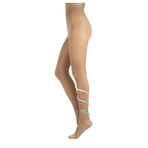 CALZITALY Medizinische Feine Stützstrumpfhose mit Hoher Abgestufter Kompression | Schwarz, Hautfarbe | S, M, L, XL, XXL | 140 DEN | Made in Italy (XXL, Beige)