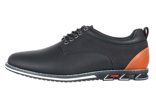 Image of Mens Dress Shoes Casual Business Oxford Derby Orthopedic Leather Shoes Simple Lace-up Walk Loafers Flats Shoes for Men