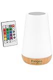 PANGEA GLOBAL SELECTION Lámparas de mesita de noche. Lámpara LED Escritorio. Luz de Noche LED con mando a distancia, regulable con 13 Colores RGB y 4 modos. Lámpara de mesa salón.