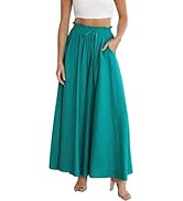 R.Vivimos Women's Wide Leg Lounge Pants Elastic High Waisted Drawstring Tie Casual Flowy Palazzo ...