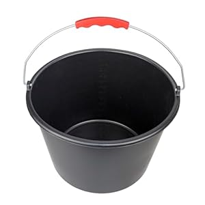 Keymet Eimer Schwarz Kunststoff Rot 12L