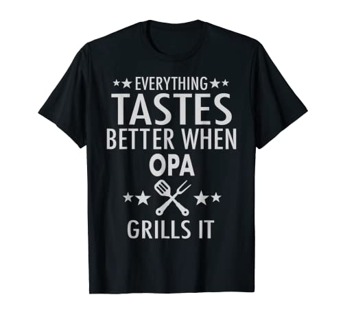 Mens Opa Grills It - Funny Opa Barbacoa Camiseta