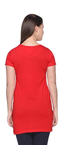Image of IN Love Women Chest Print Tshirts (Crazy Red)(4XL)