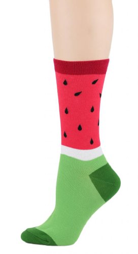 Foot Traffic, Women s Socks, Watermelon