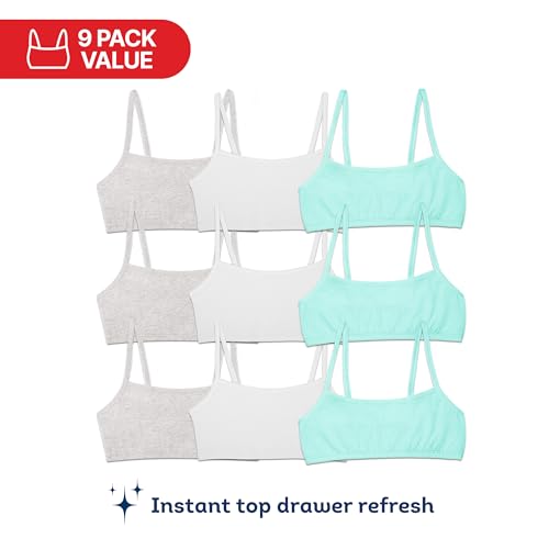 Image of Fruit of The Loom Women's 9-Pack Spaghetti Strap Cotton Sports Bra