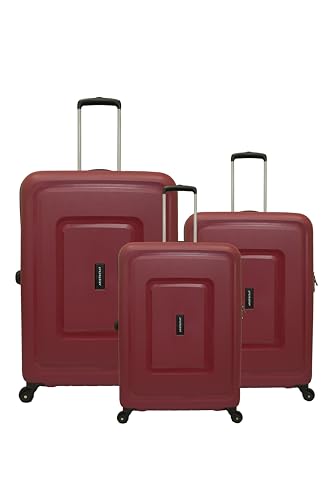 Image of VIP Aristocrat 3 Pc Set Cabin 55 cm (Small),65 cm (Medium),75 cm (Large) 4 Wheels Trolley,Hard Case Lightweight Bag & Combination Lock Suitcase with 7 Years International Warranty (Maroon)