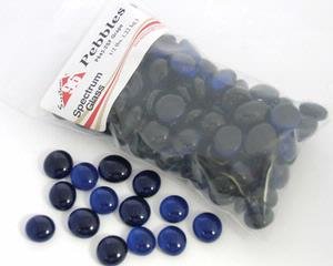Blue Purple Transparent Pebbles - 96 Coe