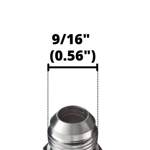 Image of 3 /8 inch JIC Male x 3 /8 inch JIC Male Flared Straight Tube Hydraulic Adapter Fitting (5-PACK) | 2403-06-06