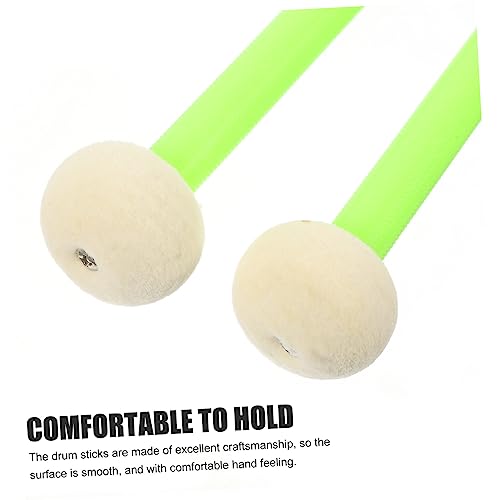Baquetas dobles de nylon ERINGOGO para batería y percusión, color verde claro, uso múltiple para escenario y práctica miniatura 2