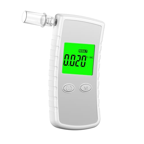 CeezByte Etilometro Portatile Certificato, Alcol Test con Display LCD Digitale, Etilometro ad Alta precisione con 10 Bocchini, Etilometro Portatile Personale per Uso Domestico e Professionale