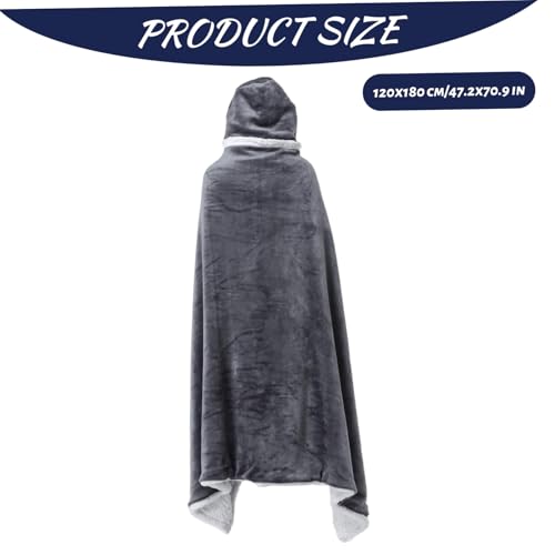 Couverture portable contre le froid couverture douce à capuche - 6