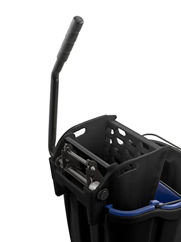 Image of SPARTA OmniFit Mop Bucket System, Durable Mop Bucket, Side Press Wringer, and Soiled Water Insert, Floor Cleaning Essentials for Commercial and Home Use, 35 Qt Capacity, 1 Count, Black