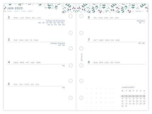 Filofax 2023 Tasca Giardino Settimana a