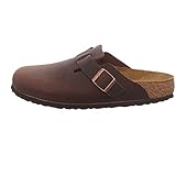 boston 43 clarendon Gepolsterte Lederdecksohle Birkenstock Classic BOSTON Unisex-Erwachsene Clogs, Gr.-43 EU, Braun-dunkel