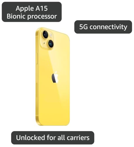 Image of Apple iPhone 14 Plus, 256GB, Yellow for TracFone (Renewed)