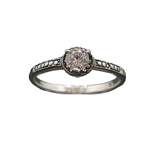 Bague en argent massif 925 et zircone de 4,5 mm pour célébrer un moment unique