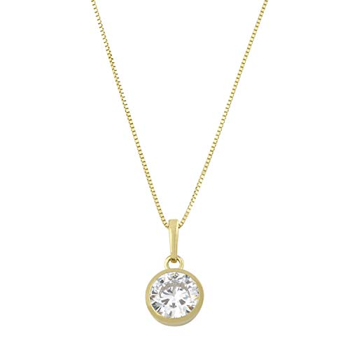 Preisvergleich Produktbild amor Kette mit Anhänger für Damen, Gold 375, Zirkonia