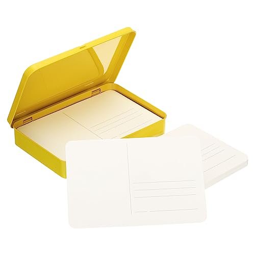 PATIKIL 24 Sheets Watercolor Postcards, 4x6 Blank Watercolor Paper Post Cards 140lb/300gsm Journal 100% Cotton Paper Bulk for Mailing Paint DIY Art Invitations Greeting, Yellow - Rough