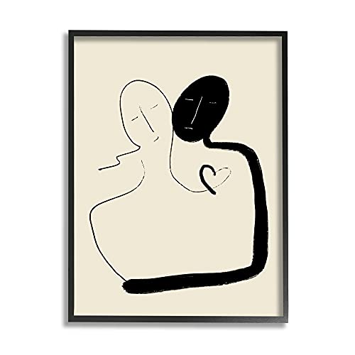 Stupell Industries Together Romantic Couple Embrace Modern Minimal Linework