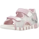 Geox B SANDAL IUPIDOO GIR, Sandale Bébé   Fille, Silver/Pink,