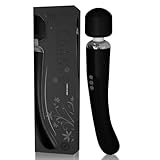 Metooka Therapeutic Cordless Massager - Powerful Massage Tool Handheld 8 Speeds 20 Patterns - Rechargeable Hand Massagers for Sore Muscles - Hand Held Massage Tool for Neck & Back