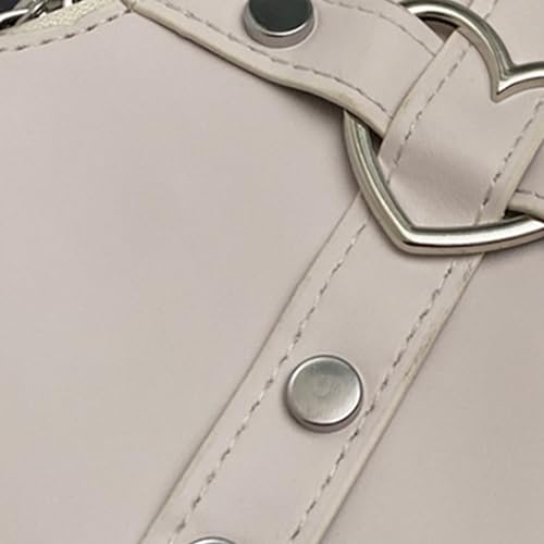 Shoulder Bags Heart Shape Rivet Crossbody Bag Leather Phone Bag for Girl Women4