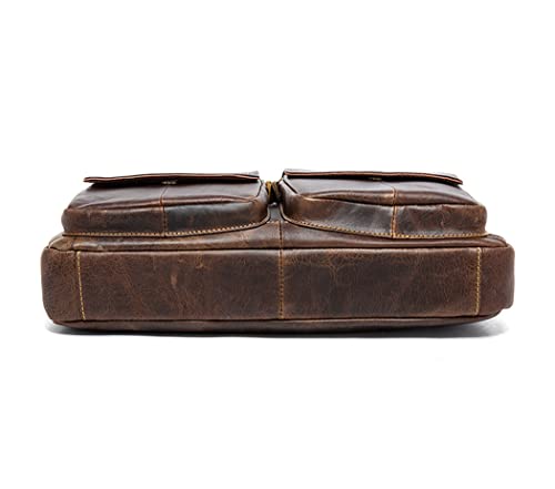Mallette homme cuir véritable Deepcoffee porte-documents ordinateur - 4