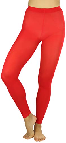 Image of ToBeInStyle Women's Opaque Ankle Long Nylon Footless Fun Tights Pantyhose