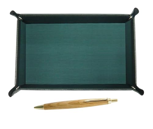 日本製モスグリーン牛革ペントレイ メイプル木軸レトロ・ボールペンセット TRAMG-HS47S