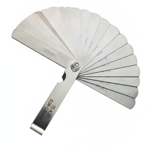 Feeler Gauge Set, Stainless Steel Blades for Gap Measurement, Automotive and Industrial Maintenance Tool with Storage Bag
