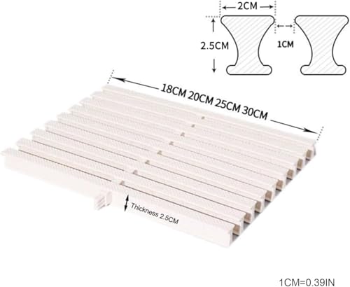 Grille de débordement de piscine à emboîtement pour angles droits 30 cm