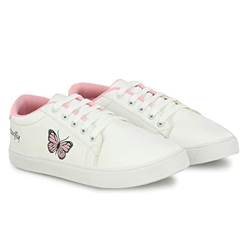 Image of layasa Comfotable Lightweight Casual Sneaker for Women /Girls (Pink, Numeric 3)