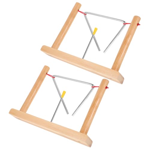 SUPVOX Triangle Instruments Triangle Bell Percussion Boys and Girls Musical Instrument Set