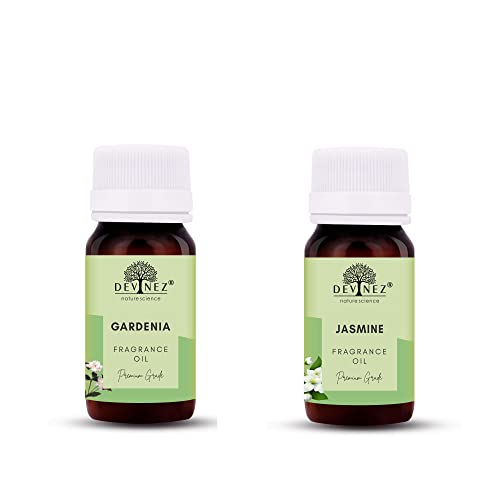 Image of Devinez Gardenia, Jasmine Aroma Oil for Diffuser /Ultrasonic Aroma Diffuser /Tealight Diffuser /Reed Diffuser, 15ml Each