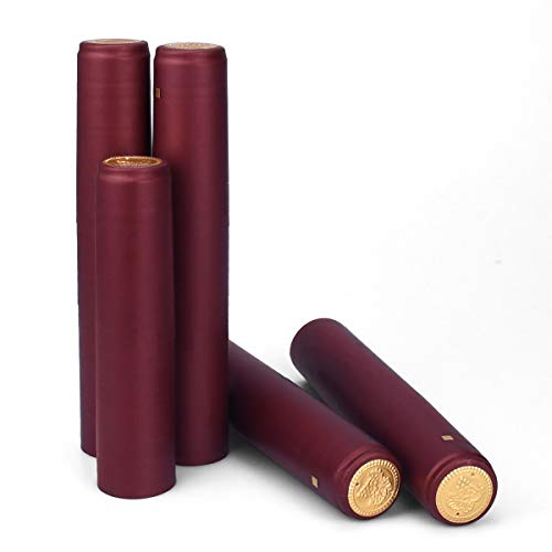 PVC Heat Shrink Capsules 110 Count Wine Shrink Wrap Wine Bottle Corks Capsules for Professional Wine Cellars and Home Use (Red) - Thumbnail 2