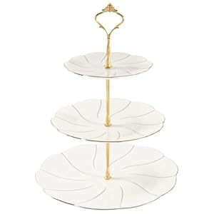 DUJUST Luxury Larger 3-Tier Cupcake...