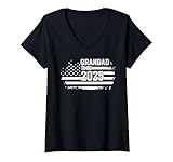 Photo Gallery donna grandad to be 2025 grandad bandiera americana maglietta con collo a v Photo Gallery donna grandad to be 2025 grandad bandiera americana maglietta con collo a v