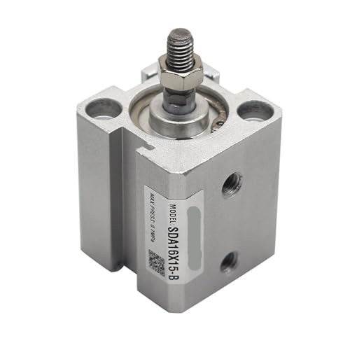 Vérin pneumatique SDA50x25 en aluminium anodisé à double effet stable - 3