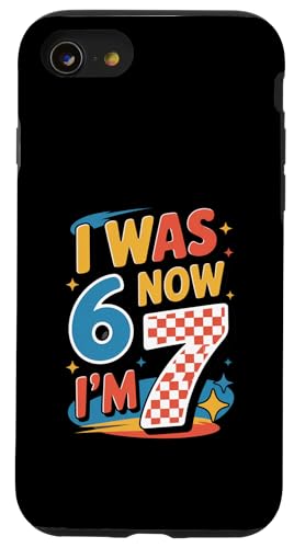 I Was 6 Now I'm 7 Retro Racing �o�[�X�f�[�p�[�e�B�[ 6 7 �~�[�� �X�}�z�P�[�X iPhone SE (2020) / 7 / 8 �p