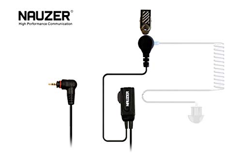 NAUZER Pin 39-M9 Micro-oreillette tubulaire professionnelle avec PTT spécial pour environnements bruyants, usage militaire, sécurité ou industriel pour Motorola : SL1600, SL4000, SL7550, SL1K, etc