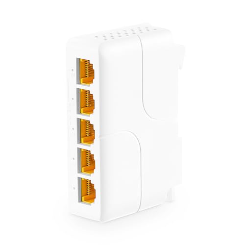 Extender Gigabit PoE MokerLink 5 ports 90W rail Din pour extension réseau extérieur et intérieur